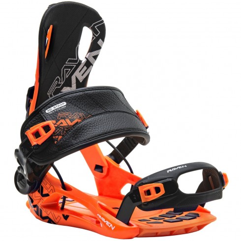 Fixations de snowboard Systeme Flow Raven FT270 Black Orange Taille M(39 à 42) Accueil