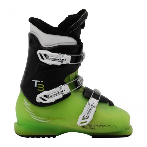 Chaussures de ski Junior Salomon Team 3 Verte Taille de 19 à 25 Mondopoint Chaussures de ski