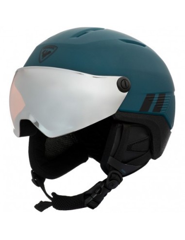 Casque de ski Neuf Rossignol Fit Visor Impacts Blue 2025 Taille M/L, L/XL Casques de ski avec visière