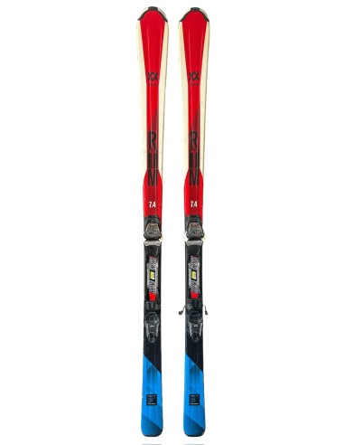 Ski Occasion Volkl RTM 7.4 Red + Fix Marker Ski adulte