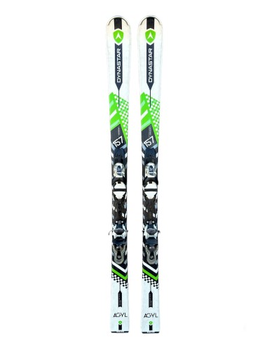 Ski occasion Dynastar Agyl Green Fluo + Fix look Ski adulte