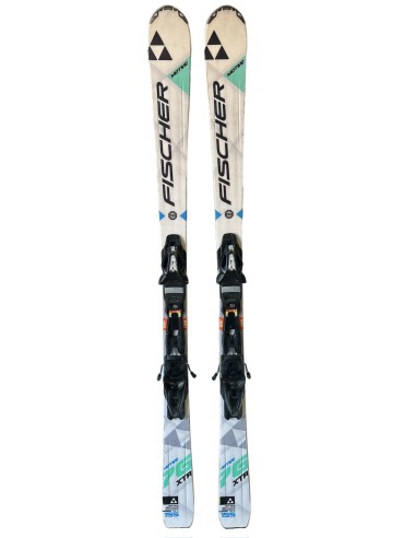 Ski Occasion Fischer Motive XTR Blanc Vert Bleu + Fix Ski adulte